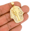 10k Gold Iced Out King Tut Pendant