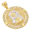 10k Gold Jesus Medallion  Pendant