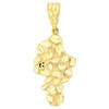 10k Gold Free Form Nugget Style  Pendant