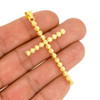 10k Gold Medium Beaded Moon Cut Cross Pendant