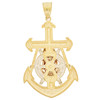 14k Gold Virgin Mary Anchor Pendant