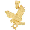 14k Gold Micro Flying Eagle Pendant
