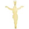 10k Gold Hollow Jesus Crucifix Pendant