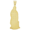 10k Gold Large Hollow Virgin Mary Pendant