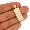 10K Gold Gold Bar Pendant