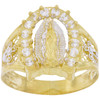 10k Gold Virgin Mary Horse Shoe Ring