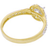 10k Gold Simulated Diamond Bezel Style Engagement Ring