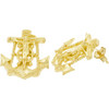 10k Gold Mariner Cross Earrings