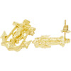 10k Gold Mariner Cross Earrings