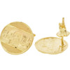 10k Gold Round Last Supper Earrings