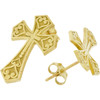 10k Gold Cross Earrings