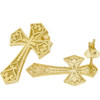 10k Gold Cross Earrings
