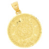 14k Gold Round Aztec Calendar  Pendant