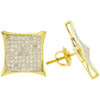 10k Gold Diamond Hip Hop Kite Earrings