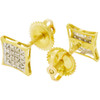 10k Gold Diamond Small Kite Earrings