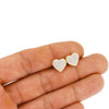 10k Gold Diamond Heart Earrings