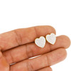 10k Gold Diamond Pave Heart Earrings