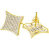 10k Gold Diamond Pave Kite Earrings