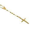 Hollow 14k Gold 3mm Faceted Beaded Rosary