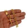 Hollow 10k Gold 4mm Beaded  Rosario