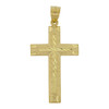 10k Gold Diamond Cut Cross Pendant