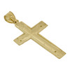 10k Gold Diamond Cut Cross Pendant