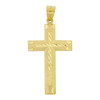 10k Gold Diamond Cut Cross Pendant