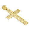 10k Gold Diamond Cut Cross Pendant