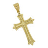 10k Gold Budded Cross Pendant