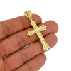 10k Gold Budded Cross Pendant