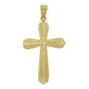 10k Gold Rounded Cross Pendant
