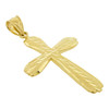 10k Gold Rounded Cross Pendant
