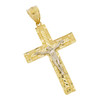 10k Gold Nugget Style Crucifix Pendant