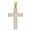 10k Gold Convex Cross Pendant