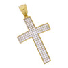 10k Gold Convex Cross Pendant