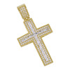 10k Gold Diamond Cut Hip Hop Cross Pendant