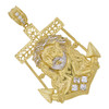 10k Gold Jesus Christ Anchor Pendant