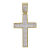 10k Gold 3D Convex Cross Pendant