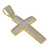 10k Gold 3D Convex Cross Pendant
