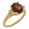 14k Gold Garnet w/ Accent Diamonds Cocktail Ring