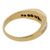 14k Gold Red Stone and Diamond Vintage Band