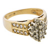 10k Gold Diamond Cluster with Accents Ring