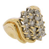 10k Gold Diamond Wave Cluster Cocktail Ring