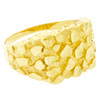 10k Gold Square Style Diamond Cut Nugget  Ring