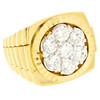 14k Gold Diamond 7 Stone Cluster Ring