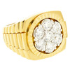 14k Gold Diamond 7 Stone Cluster Ring