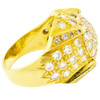 18k Gold Diamond Vintage Dome Ring