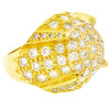 18k Gold Diamond Vintage Dome Ring