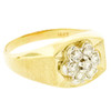 14k Gold Diamond 7 Stone Cluster Pinky Ring