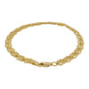 Solid 14k Gold Diamond Cut V Link Bracelet